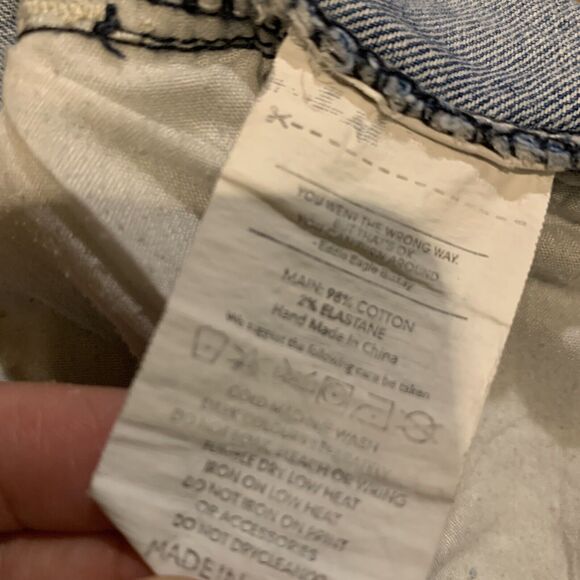 Tea And Cup Women's Premium Denim Blue Distressed Jeans Juniors Size 1 - Picture 8 of 9